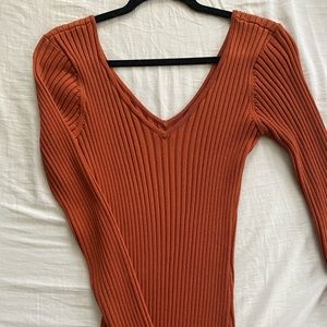 Victoria’s Secret Midi Ribbed V Neck Dress